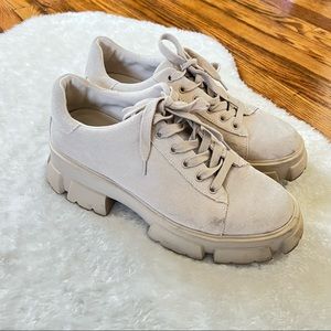 Steve Madden Michigan Chunky Platform Suede Leather Sneakers Sz 10